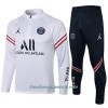 Sudadera De Entrenamiento Trajes Paris Saint-Germain Cremallera De Cuarto 2021/22 Blanca - Hombre